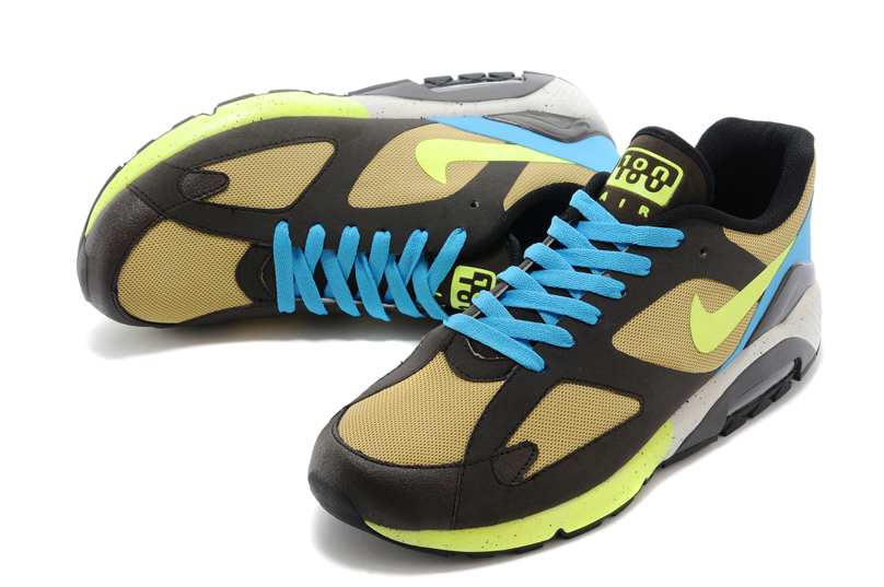 Nike air max 180 hommes chaussures jaune noir bleu (3)